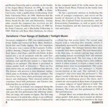 CD Janine Jansen: Four Songs Of Solitude · Variations · Twilight Music