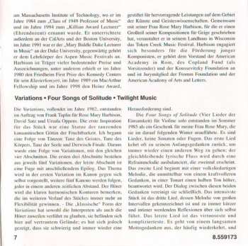 CD Janine Jansen: Four Songs Of Solitude · Variations · Twilight Music
