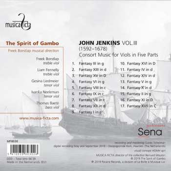 CD John Jenkins: Consort Music For Viols In Five Parts