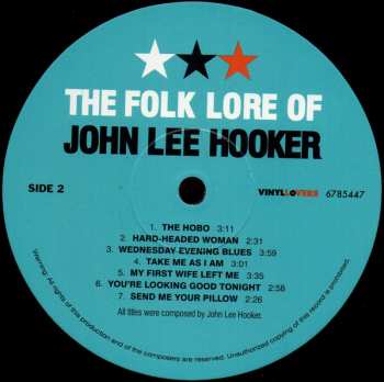 LP John Lee Hooker: The Folk Lore Of John Lee Hooker LTD