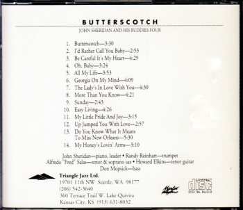 CD John Sheridan And His Buddies Four: Butterscotch