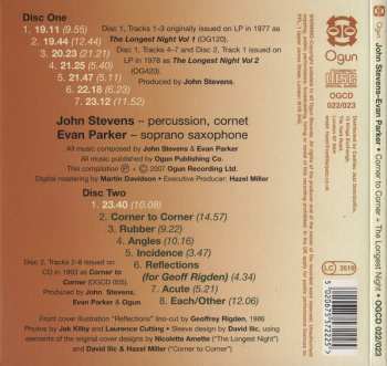 2CD Evan Parker / John Stevens: Corner To Corner + The Longest Night