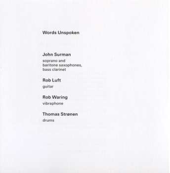 CD John Surman: Words Unspoken