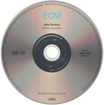 CD John Surman: Words Unspoken