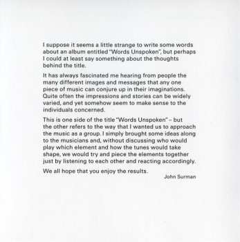 CD John Surman: Words Unspoken