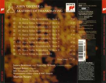 CD John Tavener: Akathist Of Thanksgiving
