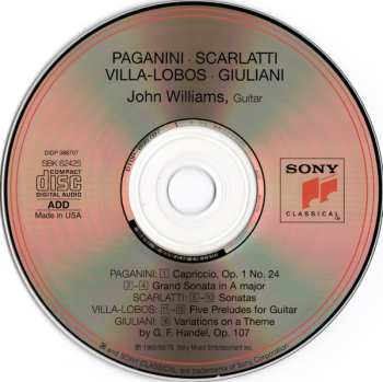 CD Niccolò Paganini: Guitar Recital