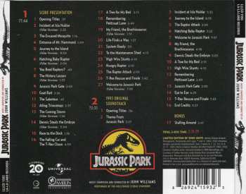 2CD John Williams: Jurassic Park (Remastered And Expanded Original Soundtrack) LTD