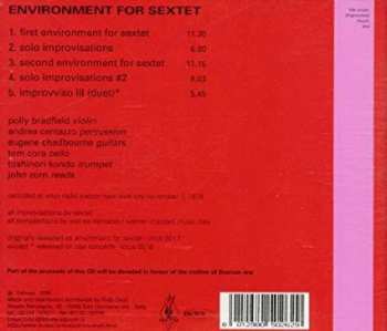CD John Zorn: Environment For Sextet