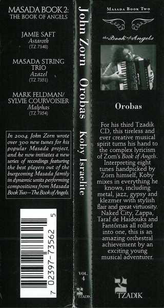 CD John Zorn: Orobas (Book Of Angels Volume 4)