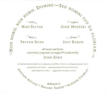 CD John Zorn: Templars - In Sacred Blood
