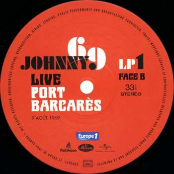 2LP Johnny Hallyday: Live Port Barcarès - 9 Août 1969 LTD