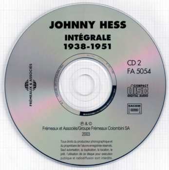 2CD Johnny Hess: Intégrale 1938-1951