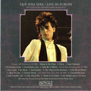 3CD/Box Set Johnny Thunders: Que Sera, Sera (Resurrected) DLX