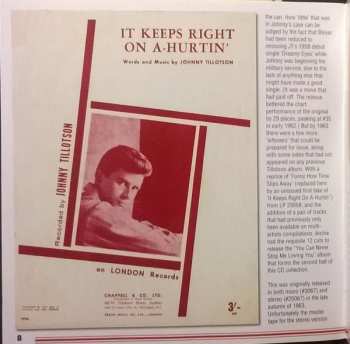 CD Johnny Tillotson: It Keeps Right on A-Hurtin' / You Can Never Stop Me Loving You