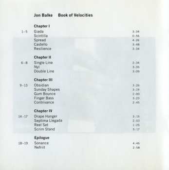 CD Jon Balke: Book Of Velocities