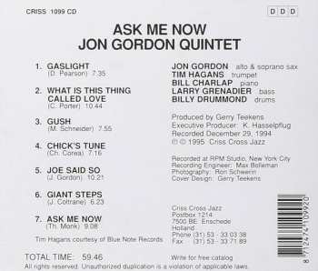 CD Jon Gordon Quintet: Ask Me Now