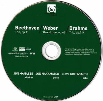 CD Clive Greensmith: Beethoven / Brahms / Weber