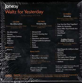 3CD/Box Set Jonesy: Waltz For Yesterday (The Recordings 1972-1974)
