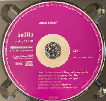 3CD Jorge Bolet: Liszt | Chopin | Moszkowski | Saint-Säens | Godowsky | Schumann (The RIAS Recordings Vol.I)