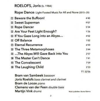 SACD Joris Roelofs: Rope Dance: Light-Footed Music For All And None