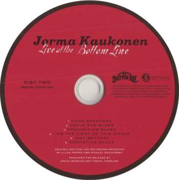 2CD Jorma Kaukonen: Live At The Bottom Line