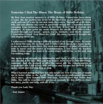 CD José James: Yesterday I Had The Blues: The Music Of Billie Holiday