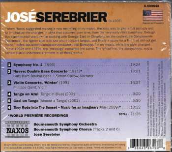 CD Jose Serebrier: Symphony No. 1 • Double Bass Concerto • Violin Concerto