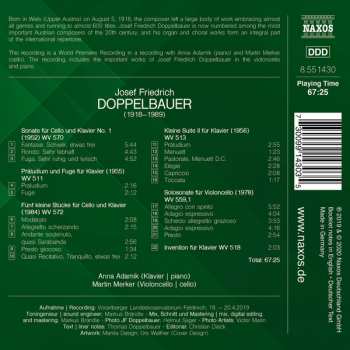 CD Josef Friedrich Doppelbauer: Essential Works For Cello And Piano
