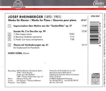 CD Josef Rheinberger: Klaviermusik
