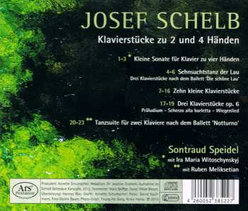 CD Josef Schelb: Klavierstücke Zu 2 Und 4 Händen