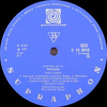 LP The Czech Philharmonic Orchestra: Orchestrální Skladby - Pohádka = A Tale (Radúz And Mahulena) / Fantastické Scherzo = Fantastic Scherzo