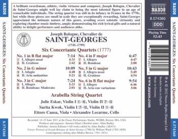 CD Joseph Boulogne, Chevalier De Saint-Georges: Six Concertante Quartets