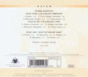 CD Joseph Haydn: String Quartets: Opus 76 No. 3 In C Major 'Emperor' / Opus 64 No. 5 In D Major 'Lark' / Opus 1 No. 1 In B Flat Major 'Hunt'