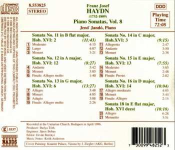 CD Joseph Haydn: Piano Sonatas, Vol. 8 (Nos. 11 - 16 & 18)