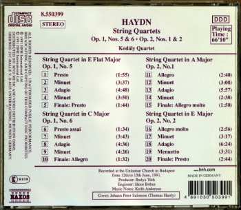 CD Joseph Haydn: String Quartets Op. 1, Nos. 5 & 6 - Op. 2, Nos. 1 & 2