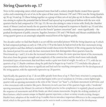2CD Joseph Haydn: String Quartets Op. 17