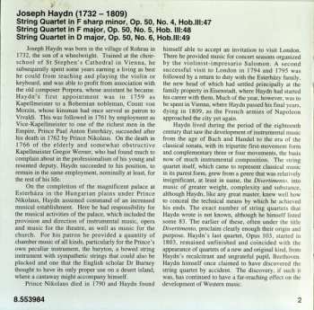CD Joseph Haydn: String Quartets "Prussian" - Op. 50 - Nos. 4 - 6
