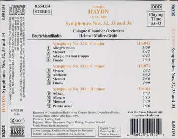 CD Joseph Haydn: Symphonies Vol. 19 (Nos. 32, 33 And 34)