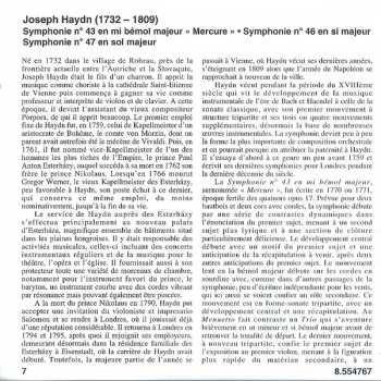 CD Joseph Haydn: Symphonies Vol. 24 - Symphonies Nos. 43 "Mercury", 46 & 47 