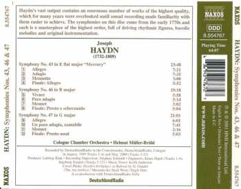 CD Joseph Haydn: Symphonies Vol. 24 - Symphonies Nos. 43 "Mercury", 46 & 47 