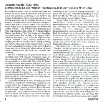 CD Joseph Haydn: Symphonies Vol. 24 - Symphonies Nos. 43 "Mercury", 46 & 47 