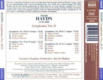 CD Joseph Haydn: Symphonies Vol. 31 - Symphonies Nos. 18-21