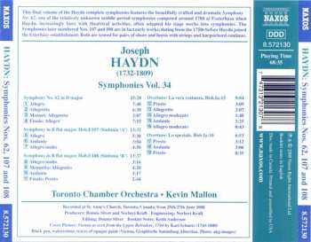 CD Joseph Haydn: Symphonies Vol. 34 - Symphonies Nos. 62, 107 And 108