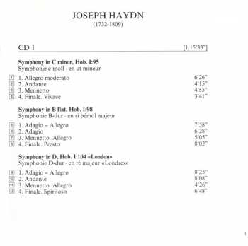 2CD Joseph Haydn: The London Symphonies, Vol. 1 (Nos. 95 · 96 · 98 · 102 · 103 · 104)