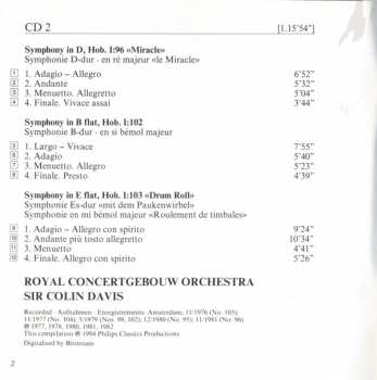2CD Joseph Haydn: The London Symphonies, Vol. 1 (Nos. 95 · 96 · 98 · 102 · 103 · 104)