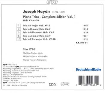 CD Joseph Haydn: Complete Piano Trios Vol. 1