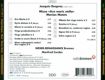 CD Josquin Des Prés: Missa Ave Maris Stella / Marian Motets