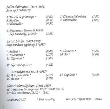 CD Jouni Somero: An Anthology Of Finnish Piano Music, Vol. 3