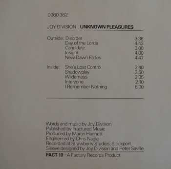 LP Joy Division: Unknown Pleasures